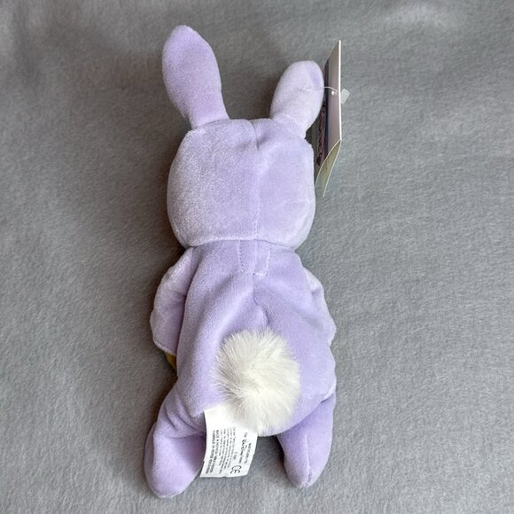 Easter Pooh Purple Bunny Winnie The Pooh Disney Store Bean Bag 8" Plush Tail - Picture 2 of 3